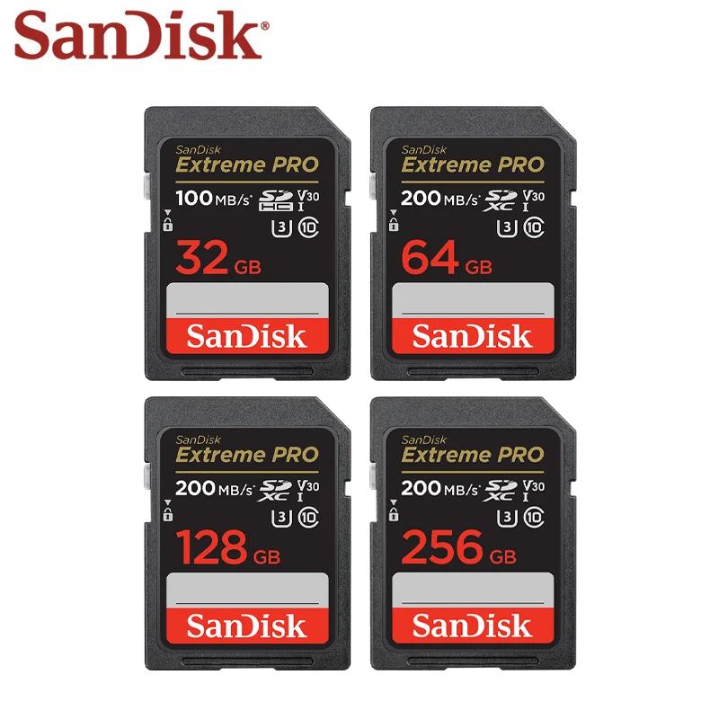 SanDisk Extreme Pro SD ī, ī޶  ī, SDHC 32GB ִ 100 MB/s SDXC 64GB 128GB 256G ִ 200 MB/s V30 UHS-I C10